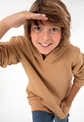 Erkek Çocuk Camel Basic Kapüşonlu Sweatshirt - 50295161019