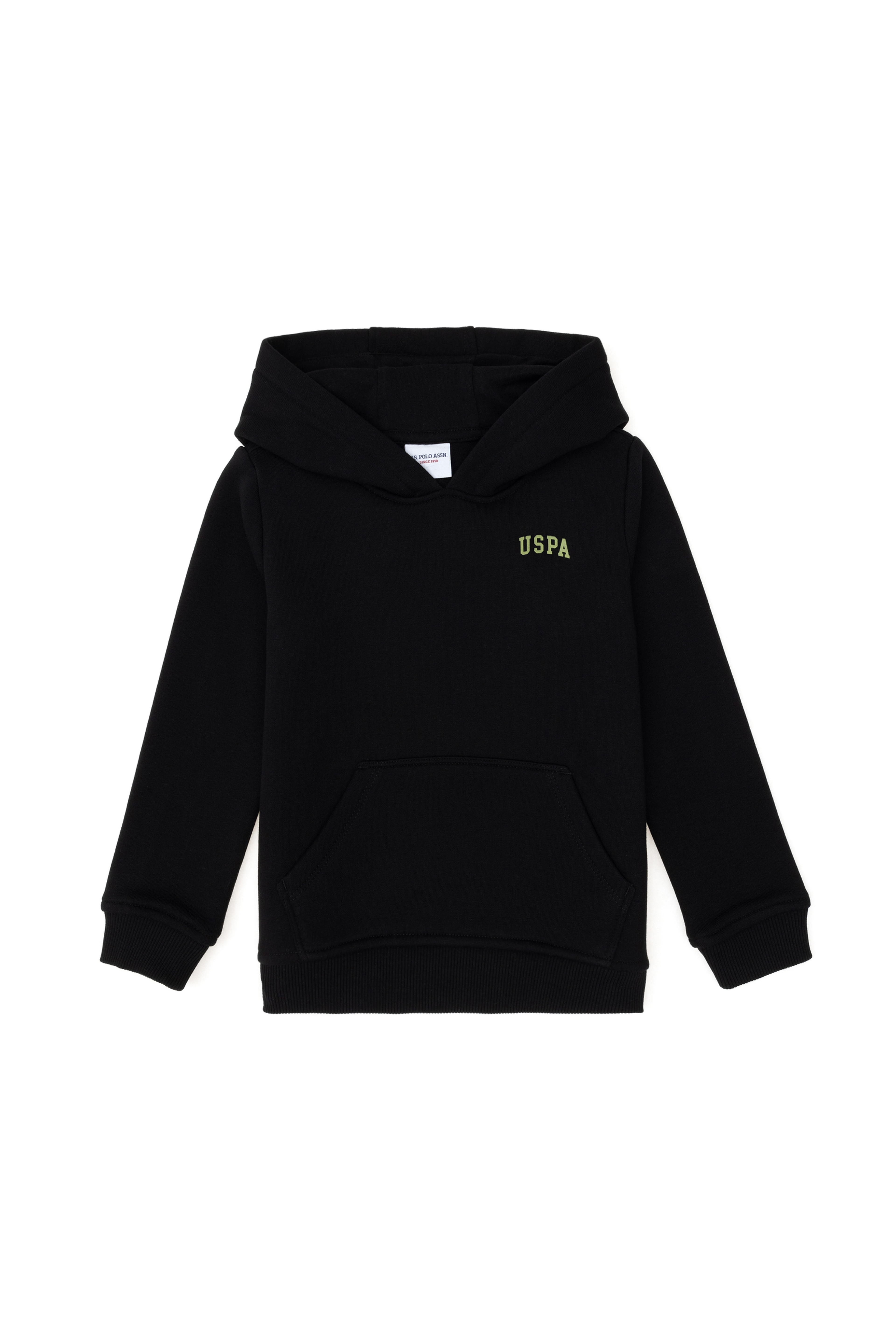 Erkek Çocuk Siyah Basic Kapüşonlu Sweatshirt - Image 3