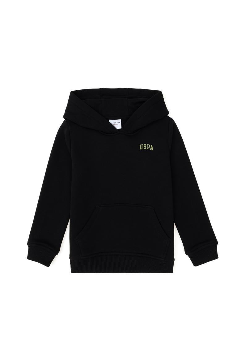 Erkek Çocuk Siyah Basic Kapüşonlu Sweatshirt - 50295161031