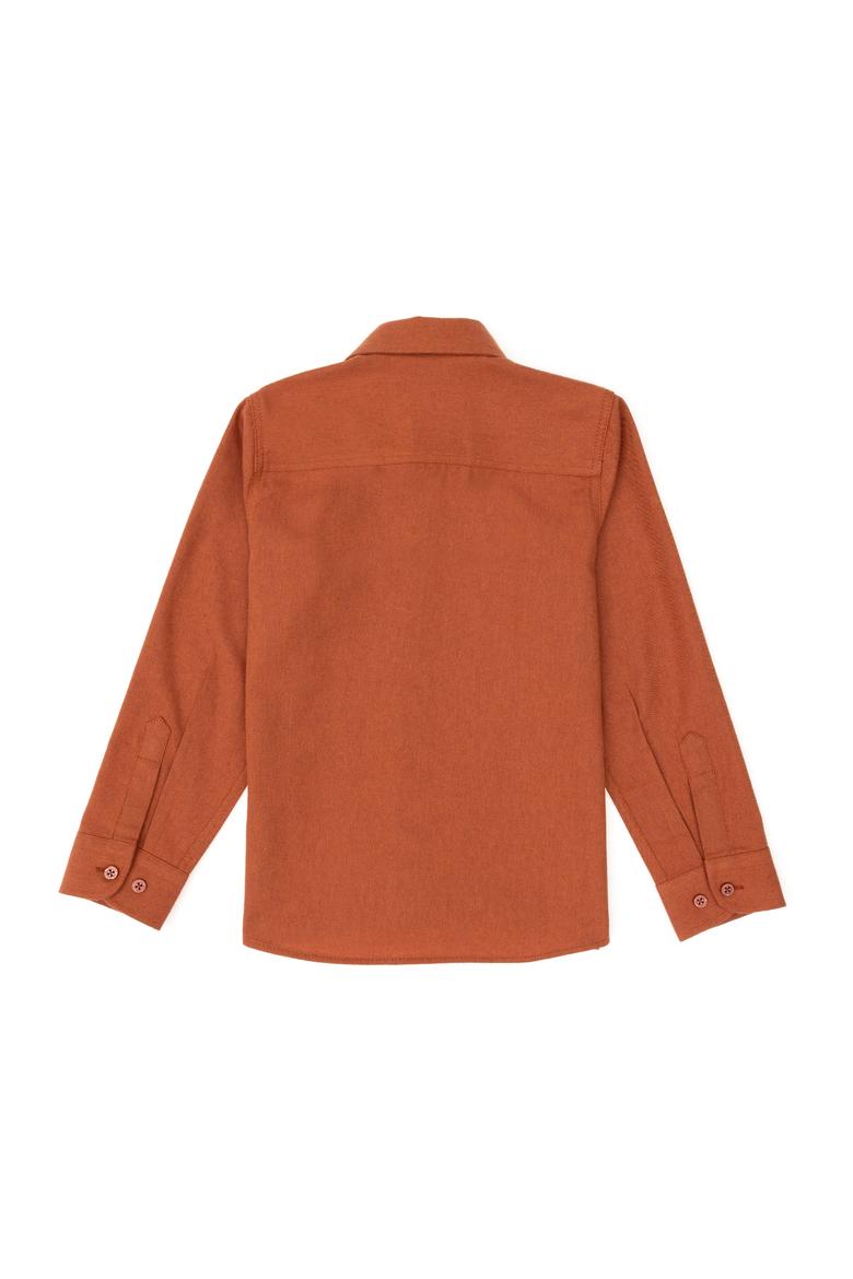 Erkek Çocuk Kiremit Uzun Kollu Basic Gömlek - 50297386032