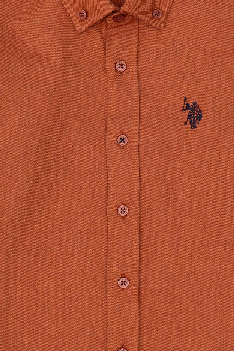 Erkek Çocuk Kiremit Uzun Kollu Basic Gömlek - 50297386032