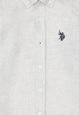 Erkek Çocuk Bej Uzun Kollu Basic Gömlek - 50297386068