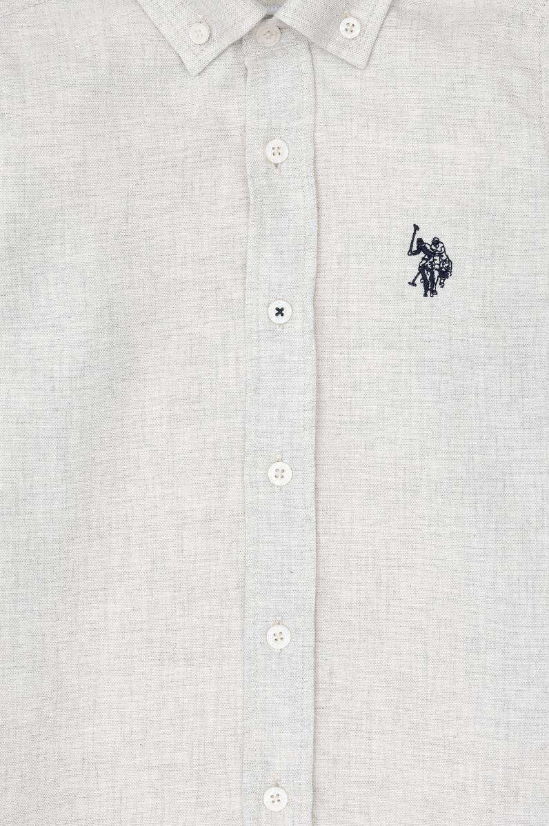 Erkek Çocuk Bej Uzun Kollu Basic Gömlek