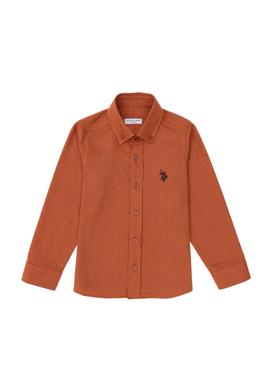 Erkek Çocuk Kiremit Uzun Kollu Basic Gömlek - 50297386032