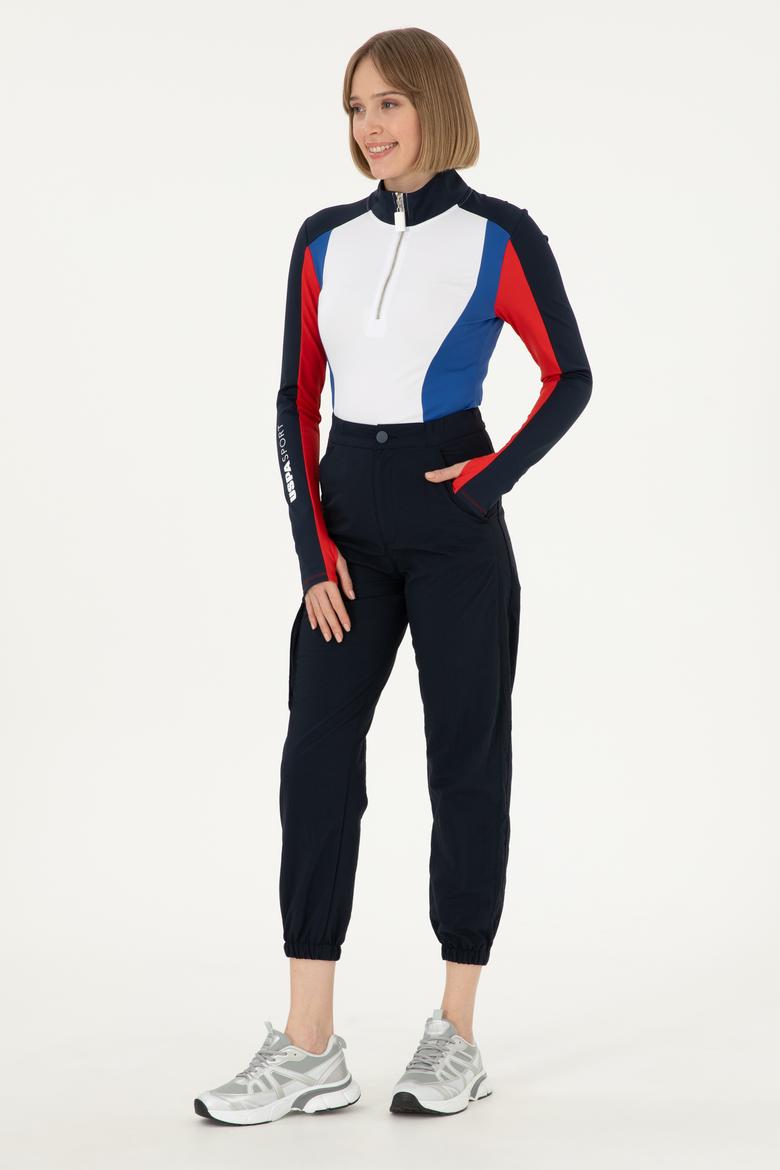 Kadın Lacivert Jogger Fit Kanvas Pantolon