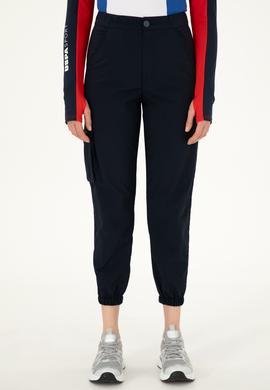 Kadın Lacivert Jogger Fit Kanvas Pantolon - 50291219010