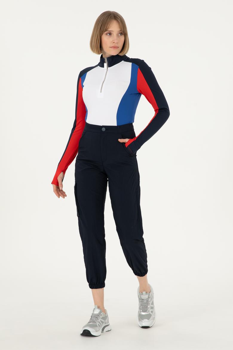 Kadın Lacivert Jogger Fit Kanvas Pantolon - 50291219010