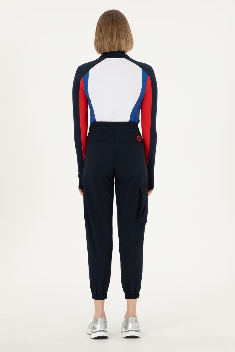 Kadın Lacivert Jogger Fit Kanvas Pantolon - 50291219010