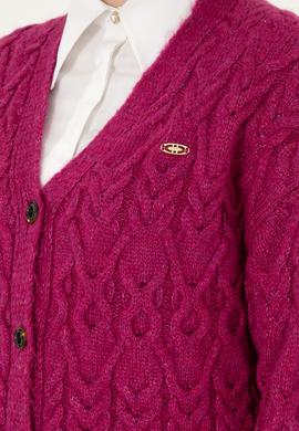 Kadın Fuşya Triko Hırka - 50293020004