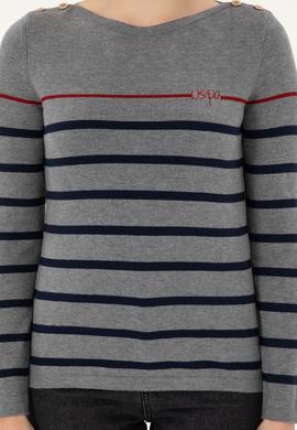 Kadın Antrasit Melanj Bisiklet Yaka Kazak - 50291573024