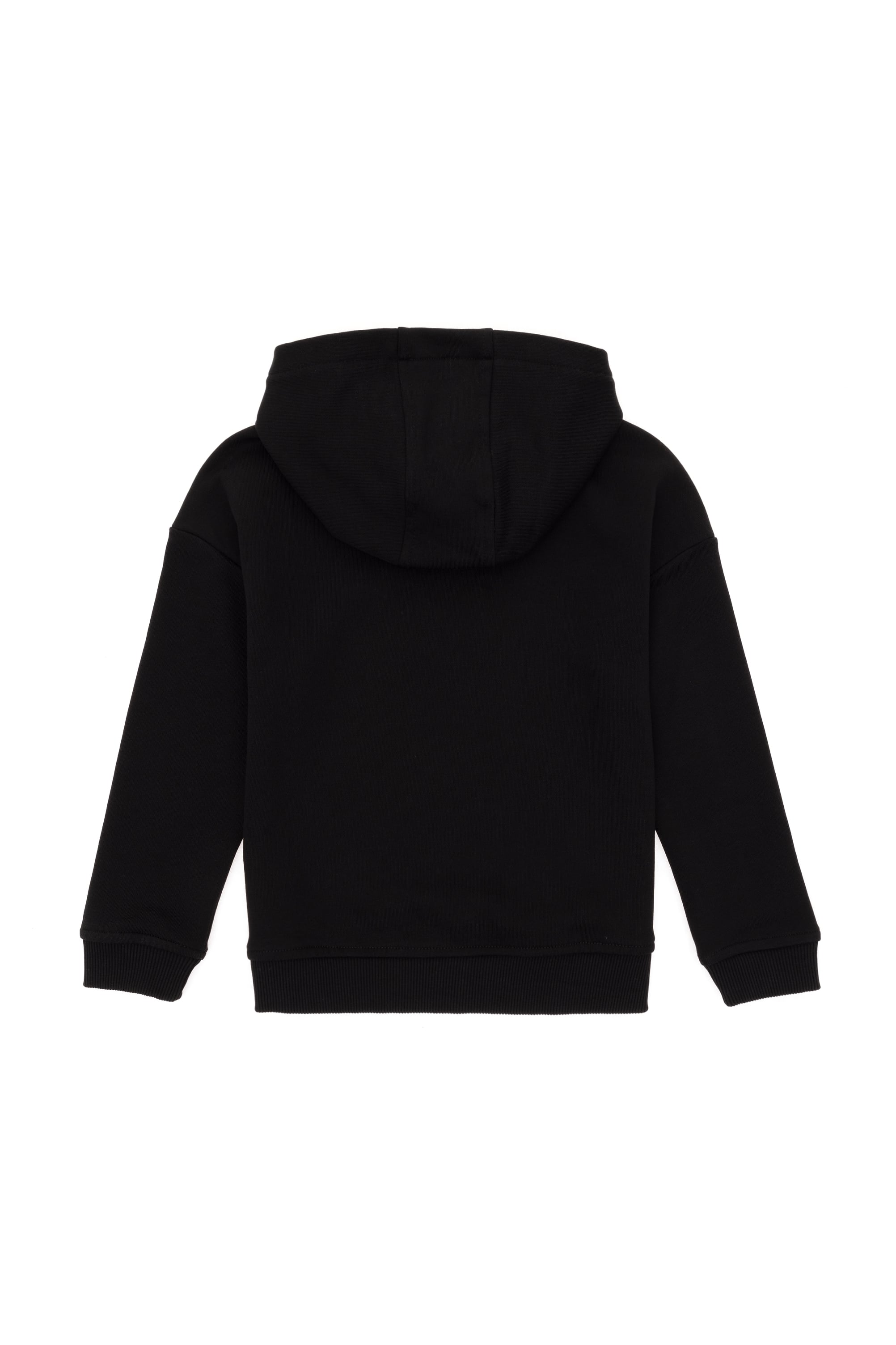 Erkek Çocuk Siyah Basic Kapüşonlu Sweatshirt