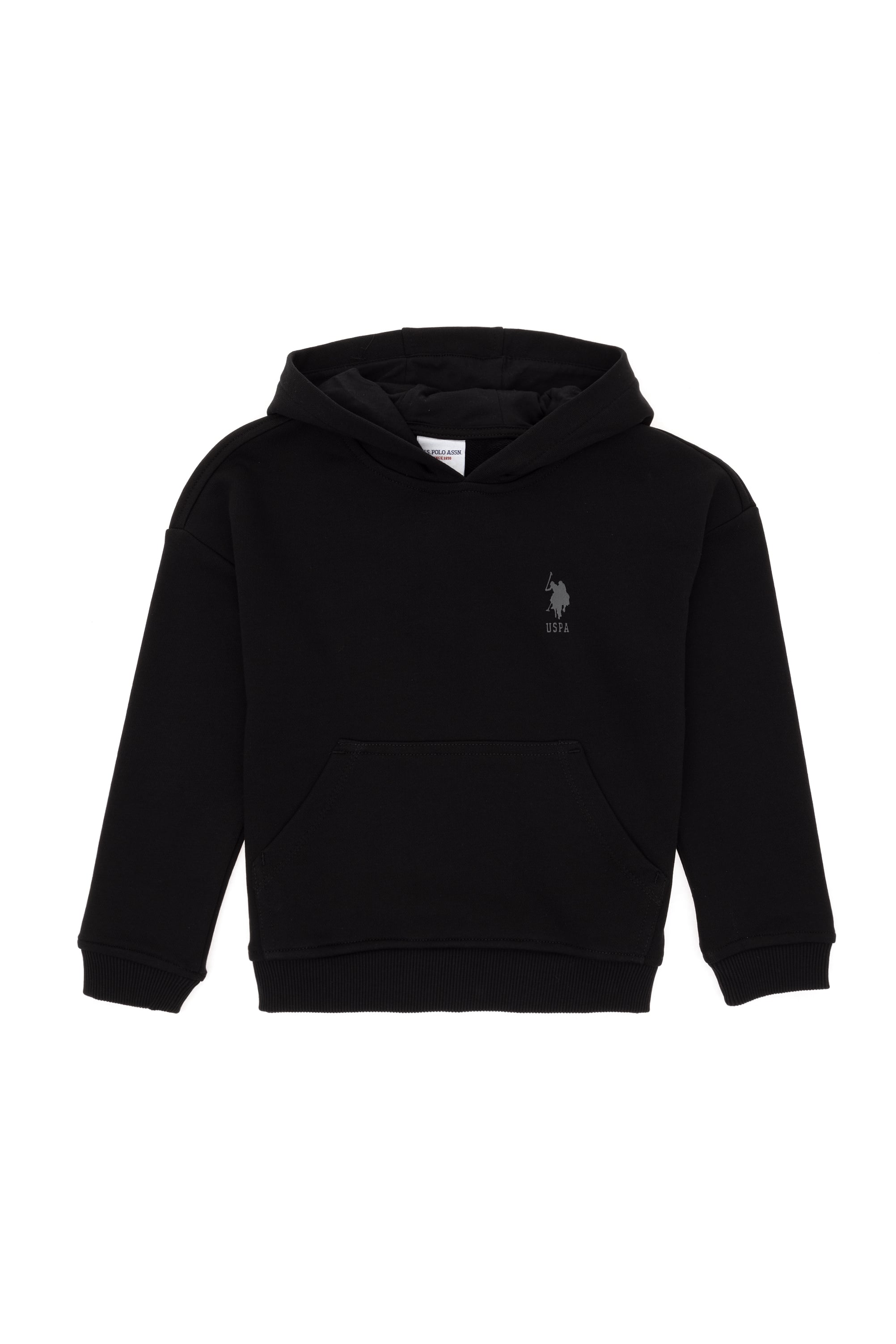 Erkek Çocuk Siyah Basic Kapüşonlu Sweatshirt - Image 3