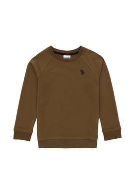 Erkek Çocuk Haki Basic Bisiklet Yaka Sweatshirt - 50293633030
