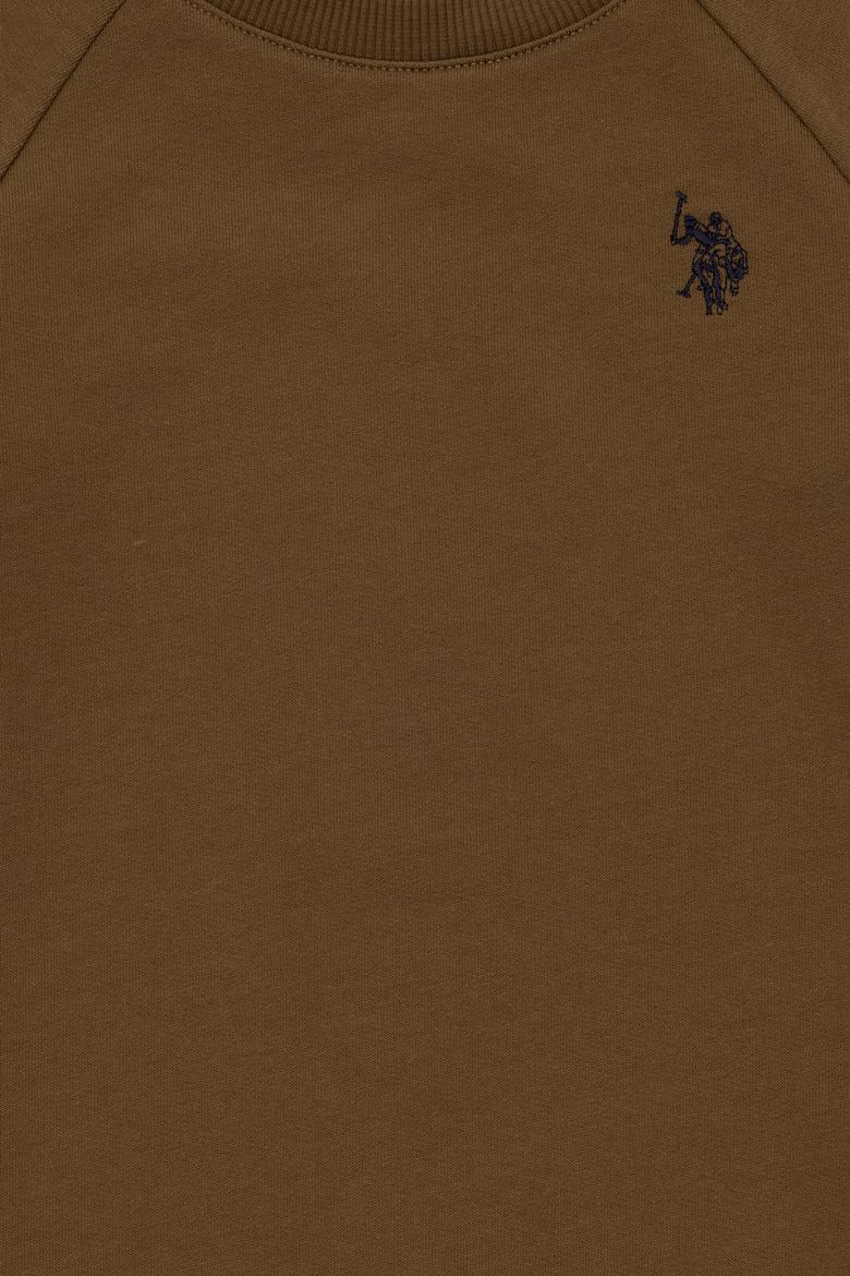 Erkek Çocuk Haki Basic Bisiklet Yaka Sweatshirt - 50293633030