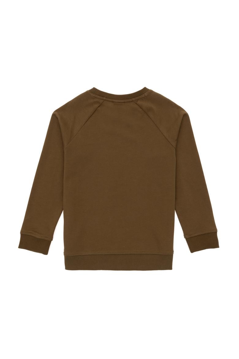 Erkek Çocuk Haki Basic Bisiklet Yaka Sweatshirt - 50293633030