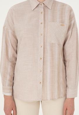 Kadın Kum Uzun Kollu Gömlek - 50294031010