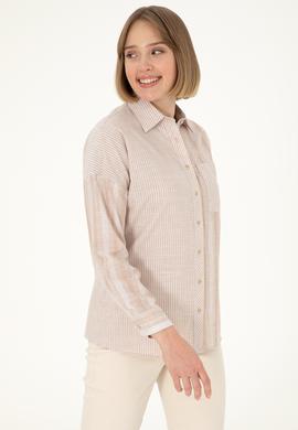 Kadın Kum Uzun Kollu Gömlek - 50294031010