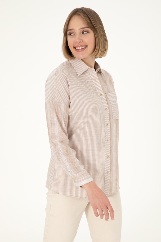 Kadın Kum Uzun Kollu Gömlek