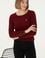 Kadın Bordo Basic Bisiklet Yaka Kazak