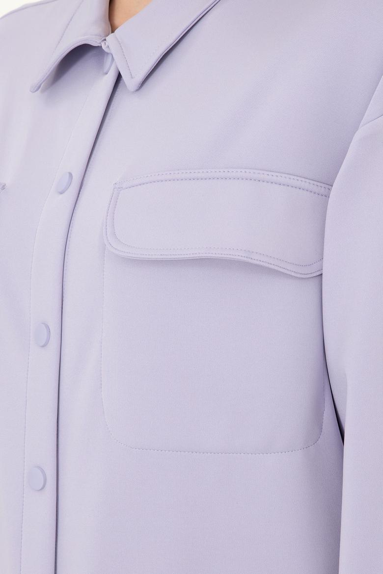 Kadın Lila Örme Gömlek - 50292455006