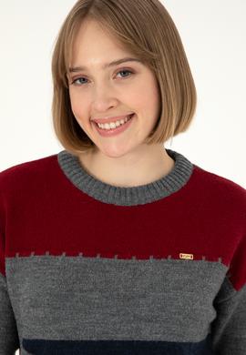 Kadın Lacivert Bisiklet Yaka Kazak - 50291575004