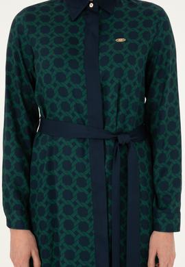 Kadın İndigo Dokuma Elbise - 50297366022