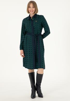 Kadın İndigo Dokuma Elbise - 50297366022