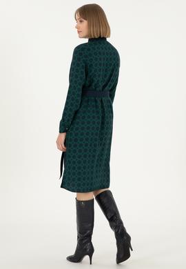 Kadın İndigo Dokuma Elbise - 50297366022