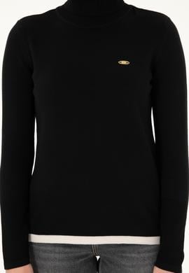 Kadın Siyah Balıkçı Yaka Kazak - 50297080012