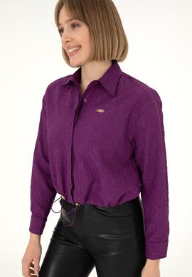 Kadın Menekşe Uzun Kollu Gömlek - 50290000015