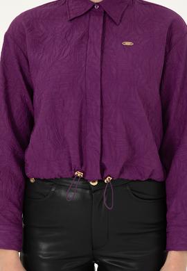 Kadın Menekşe Uzun Kollu Gömlek - 50290000015