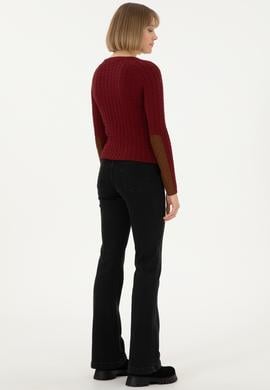 Kadın Siyah Slim Flare Fit Jean Pantolon - 50290901011