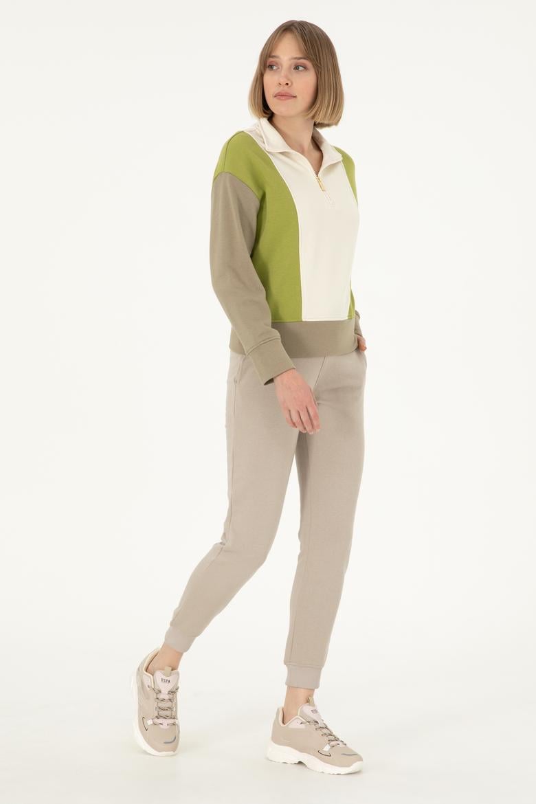 Kadın Fıstık Yeşili Sweatshirt - 50291260013