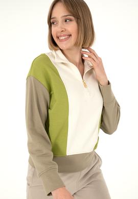 Kadın Fıstık Yeşili Sweatshirt - 50291260013