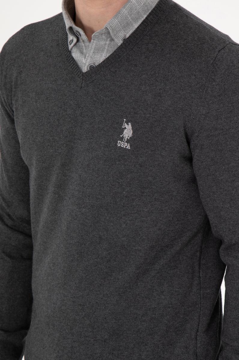 Erkek Antrasit Melanj Basic Kazak