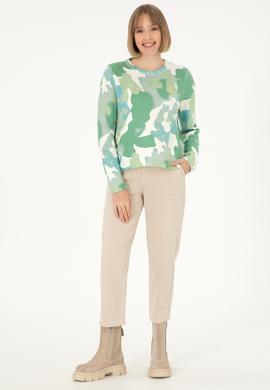 Kadın Mint Bisiklet Yaka Kazak - 50293091018