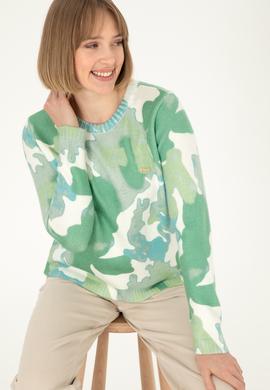 Kadın Mint Bisiklet Yaka Kazak - 50293091018