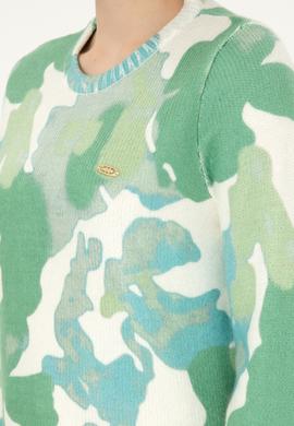 Kadın Mint Bisiklet Yaka Kazak - 50293091018