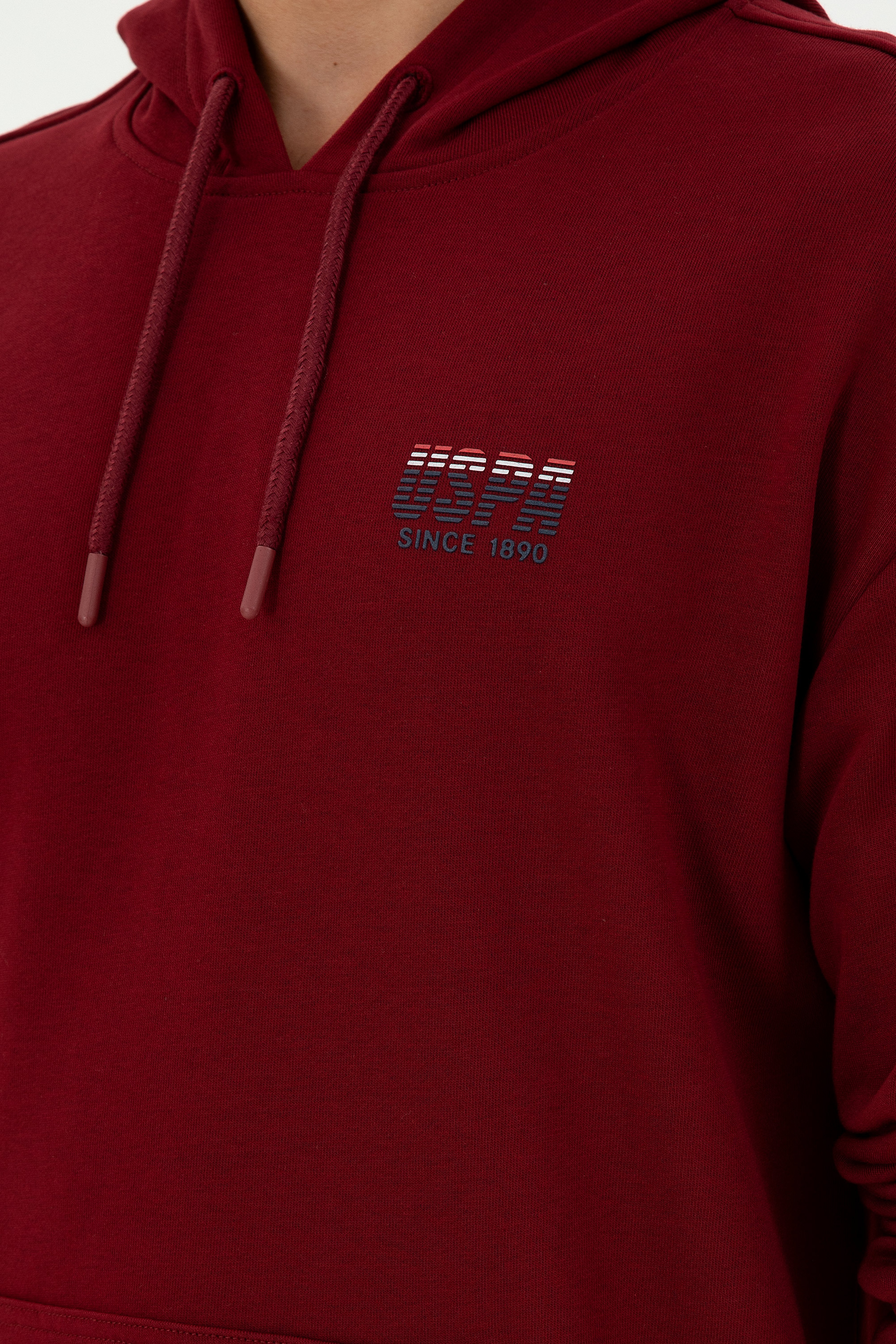 Erkek Bordo Sweatshirt - Image 7
