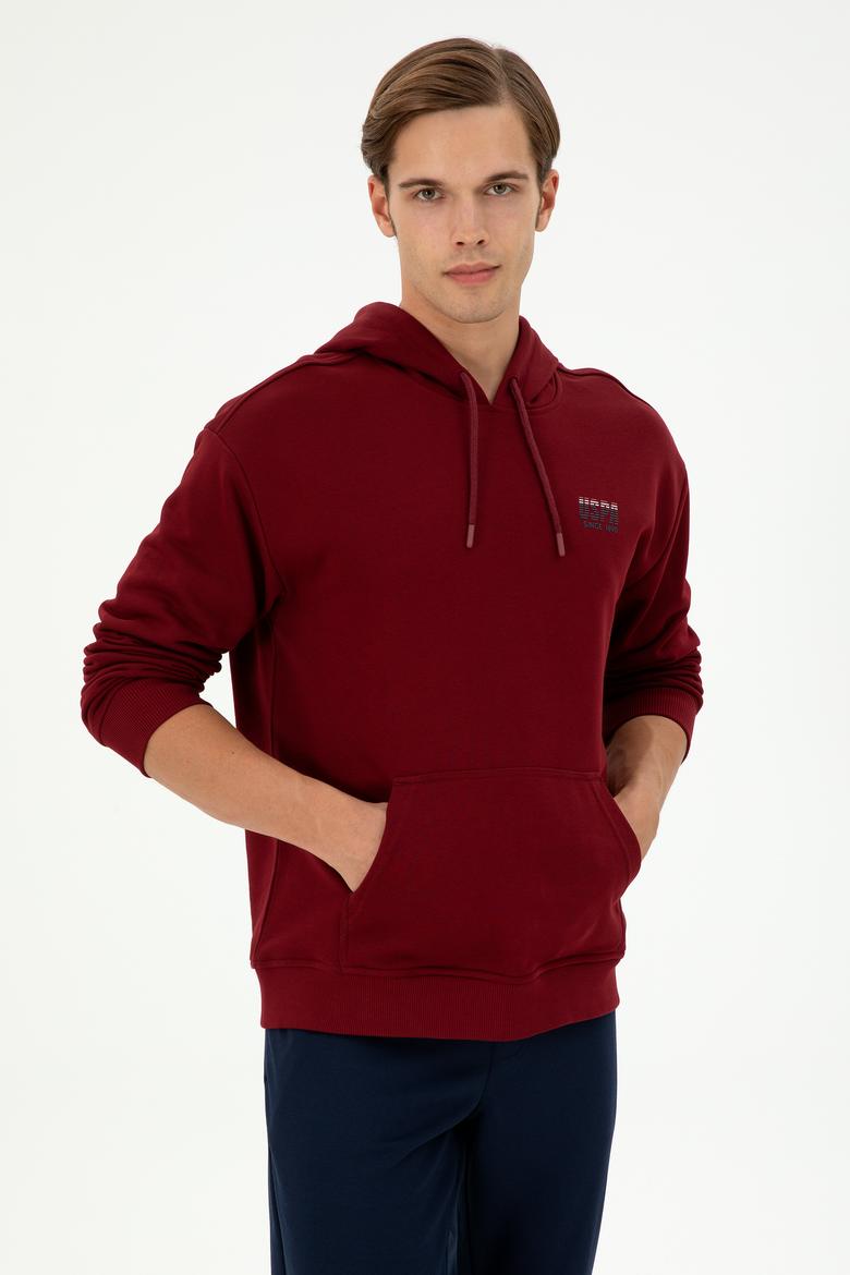 Erkek Bordo Sweatshirt