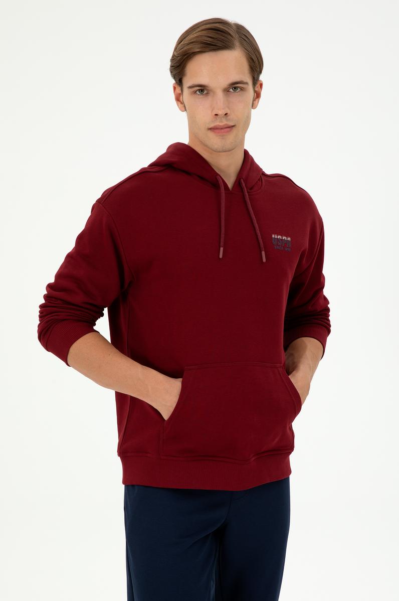 Erkek Bordo Sweatshirt
