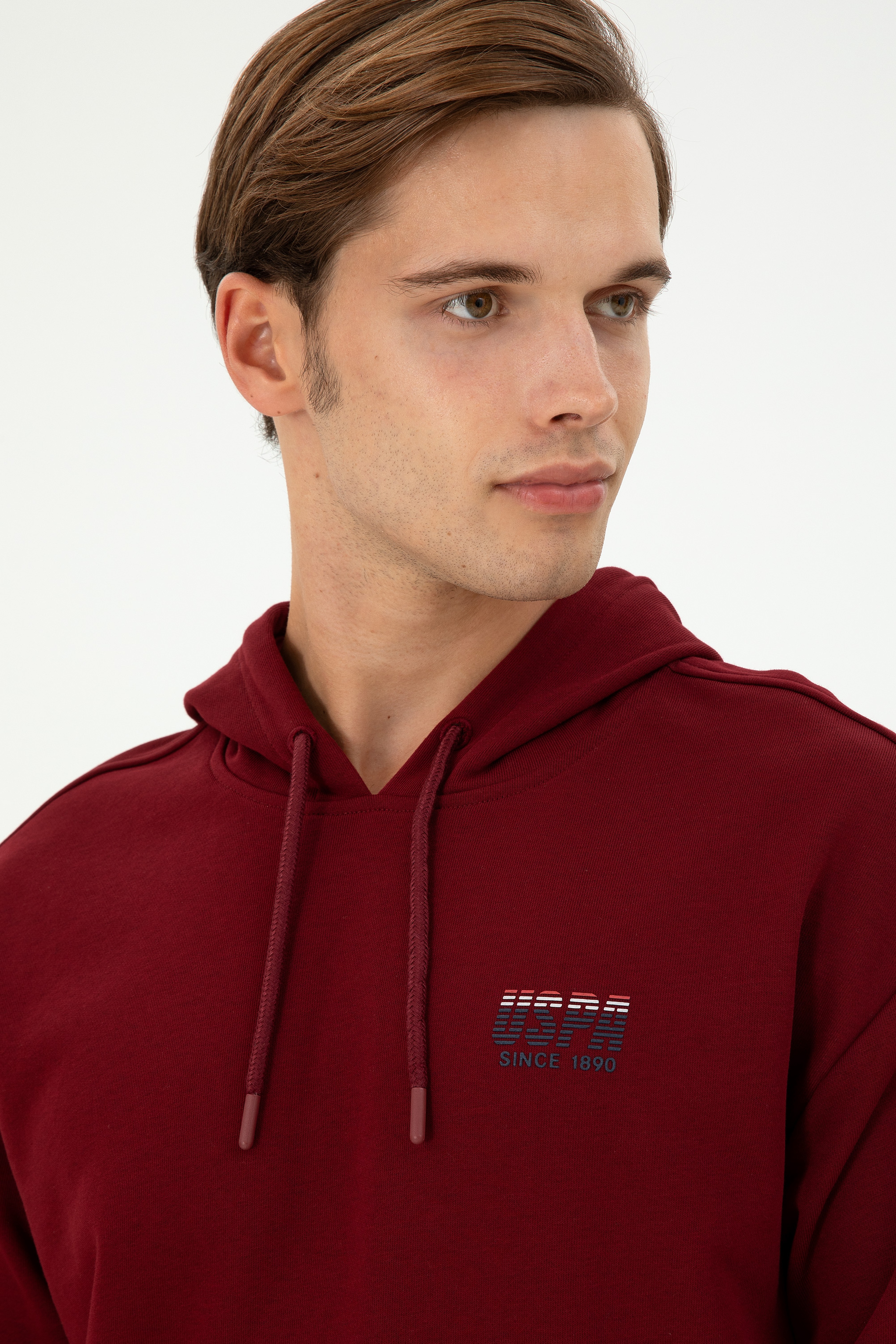 Erkek Bordo Sweatshirt - Image 2
