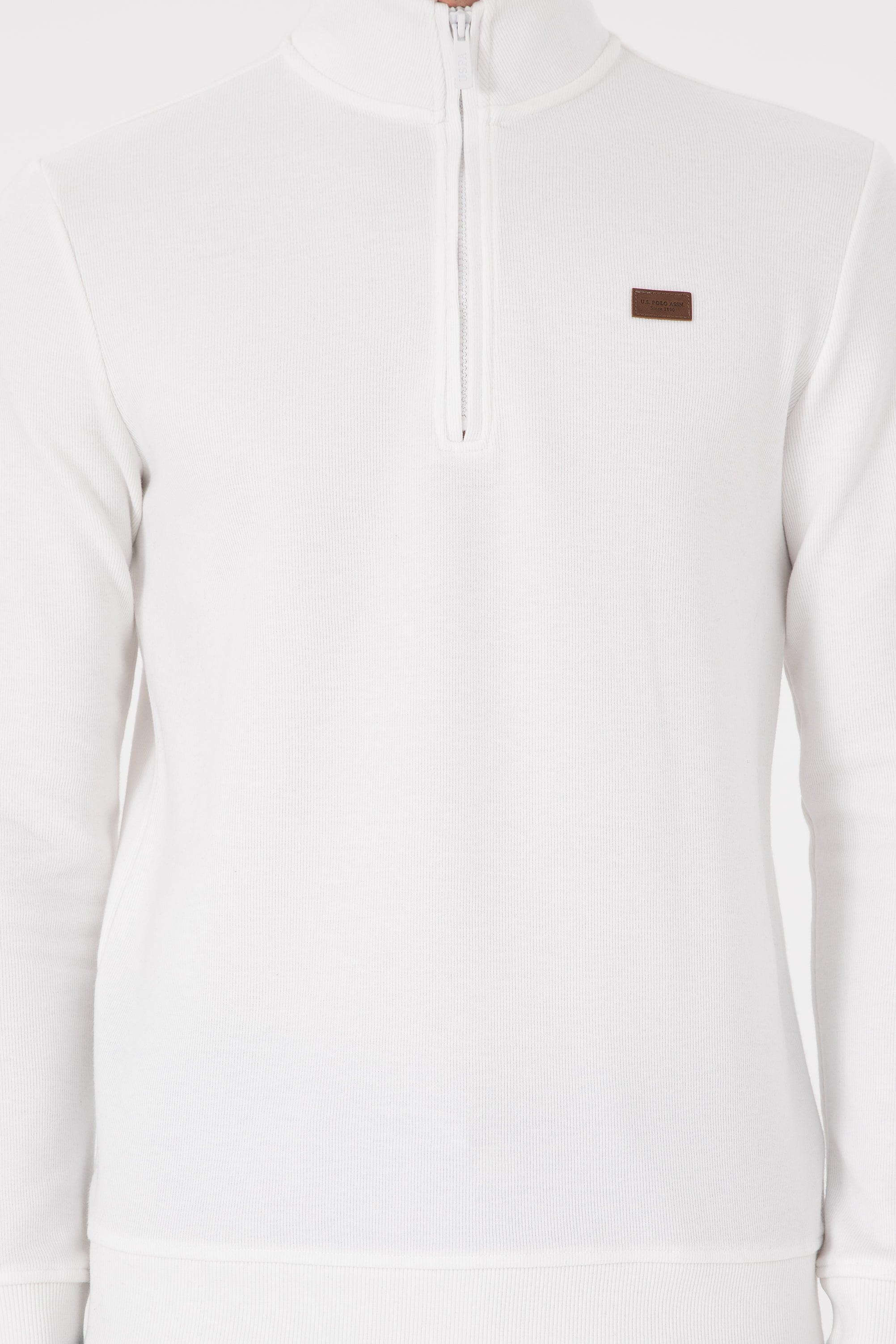 Erkek Ekru Basic Sweatshirt