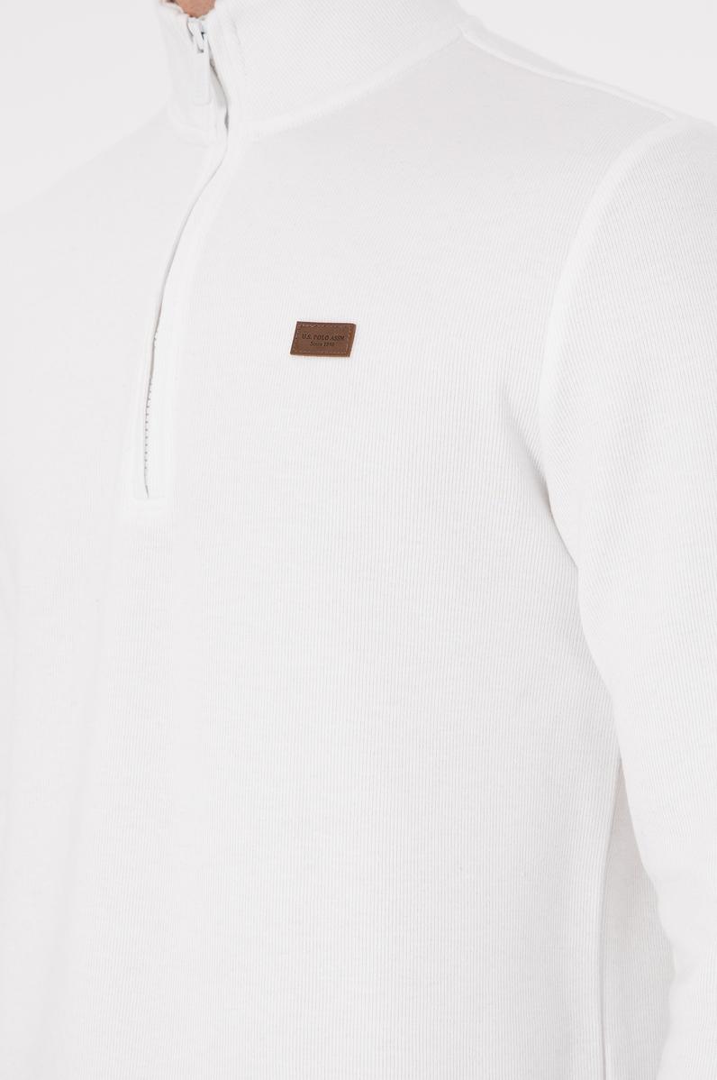 Erkek Ekru Basic Sweatshirt