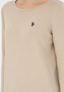 Kadın Taş Melanj Bisiklet Yaka Kazak - 50297133022