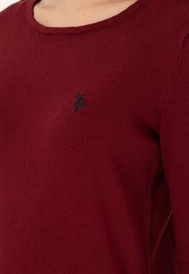 Kadın Bordo Bisiklet Yaka Kazak - 50297133012