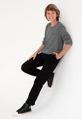 Erkek Çocuk Siyah Kanvas Pantolon - 50298565009