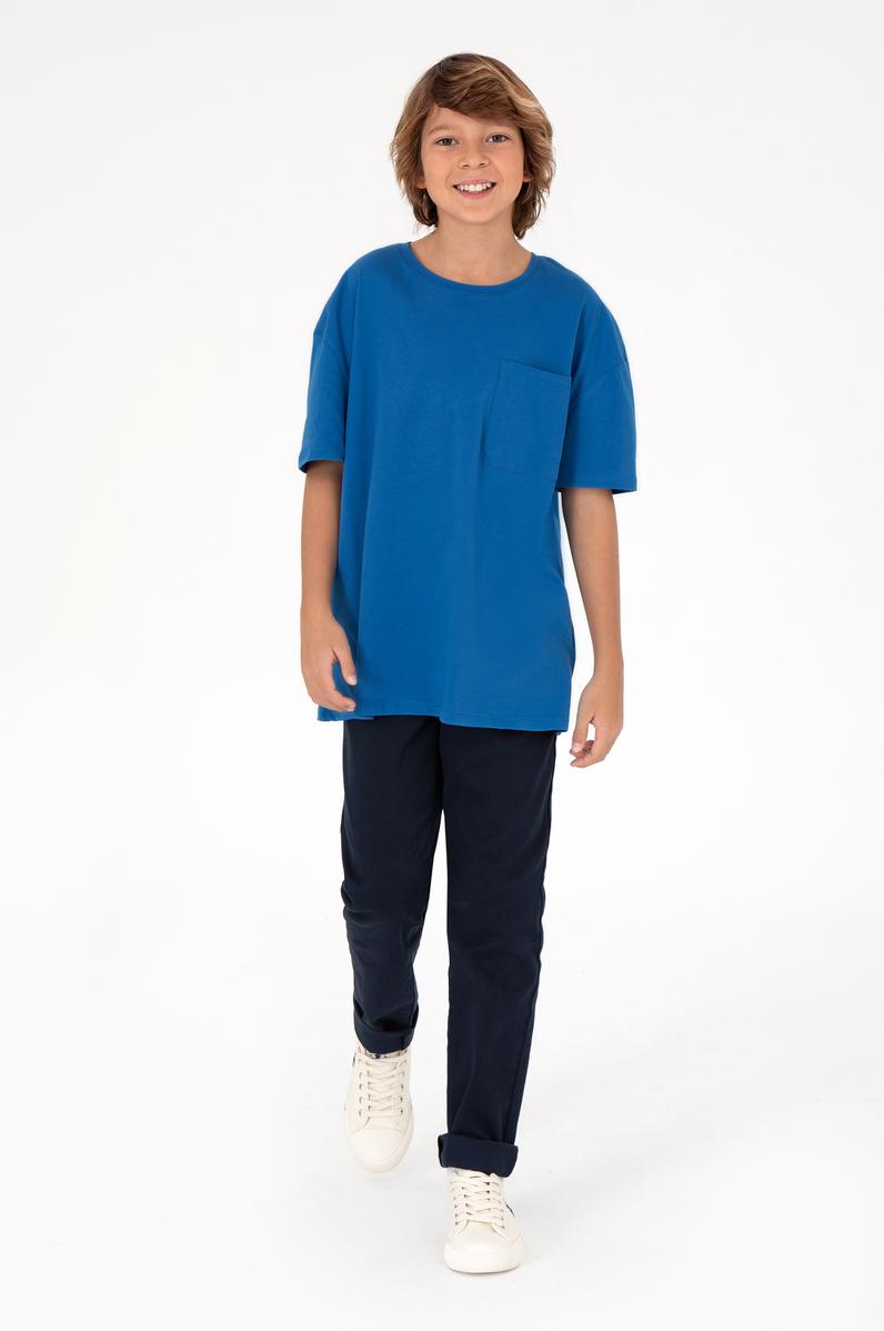 Erkek Çocuk Lacivert Kanvas Pantolon