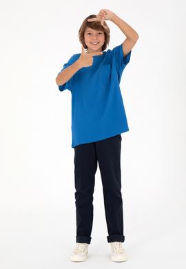 Erkek Çocuk Lacivert Kanvas Pantolon - 50298565020