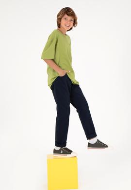 Erkek Çocuk Lacivert Kanvas Pantolon - 50298564015